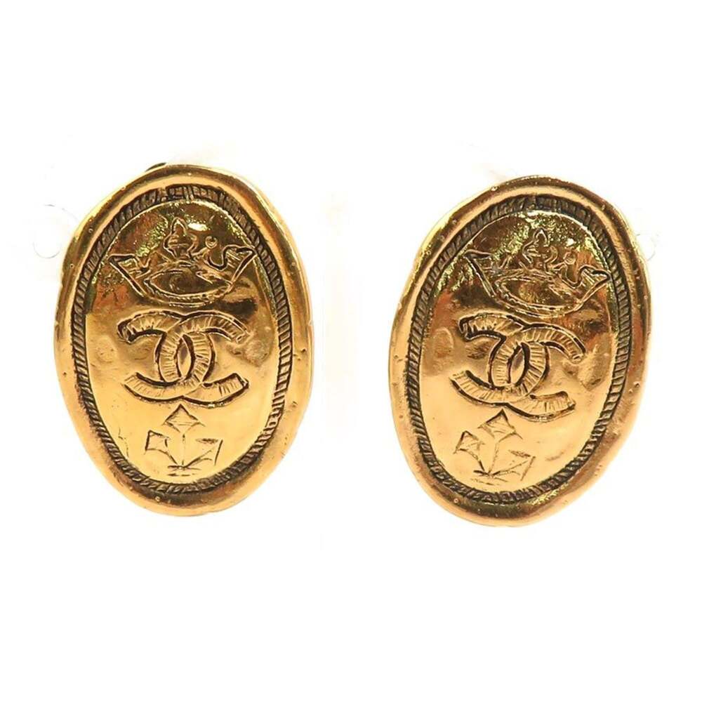 Chanel Cc Logo Clip-On Earrings Gold- #312580C61B